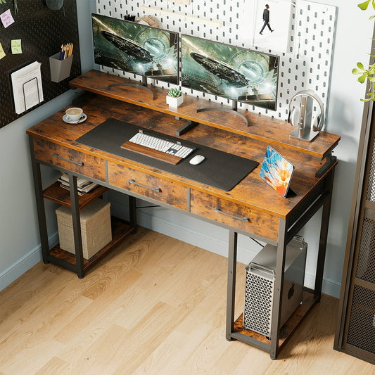 RusticWood Modern Home Office Desk 